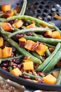 Orange Glazed Green Beans and Butternut Squash.