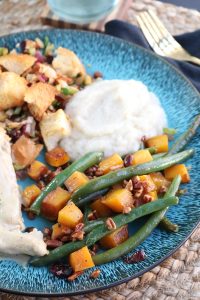 Holiday Side Dish - Orange Glazed Green Beans and Butternut Squash.