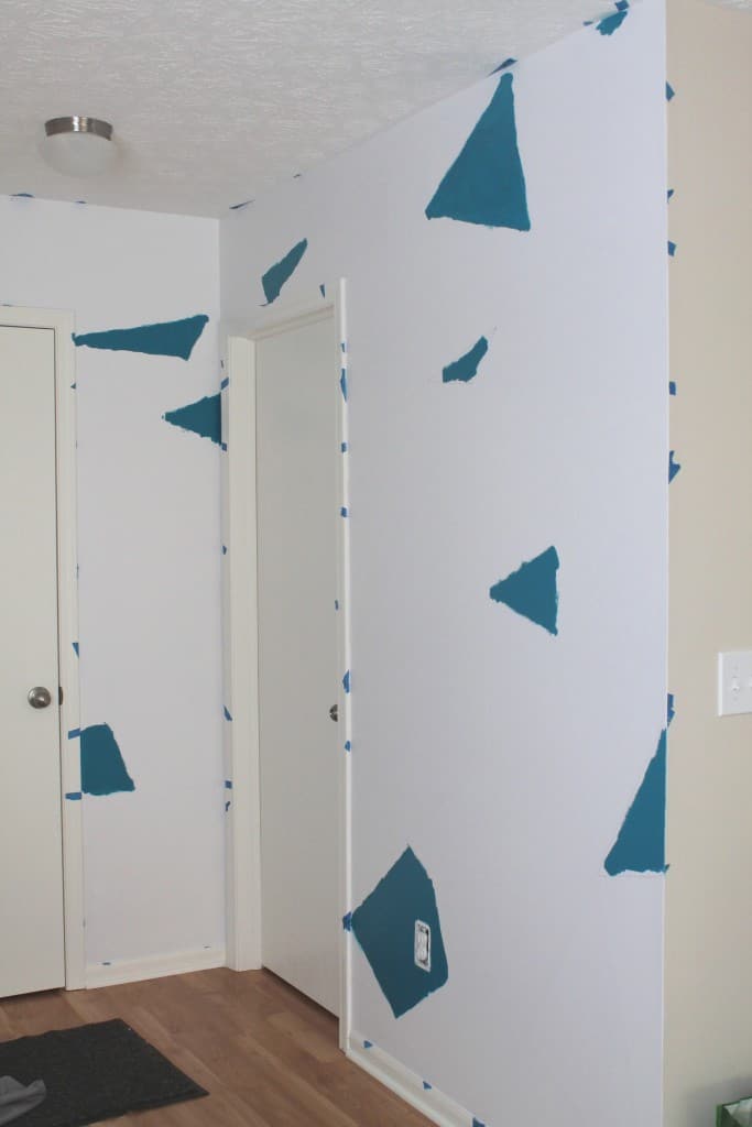DIY Painters Tape Accent Wall 2