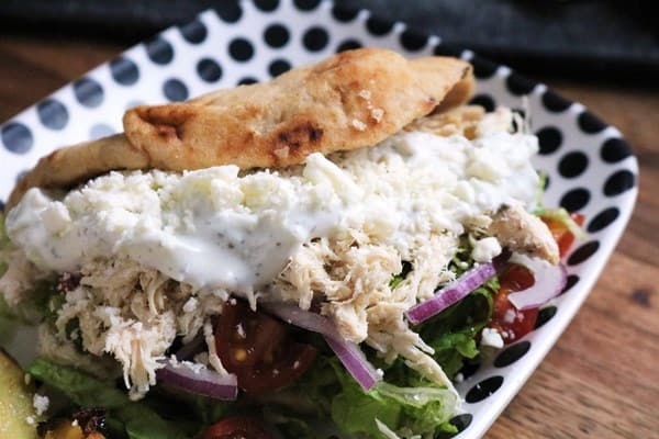 Homemade Slow Cooker Chicken Gyros