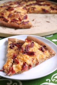 Slices of Reuben Pizza.