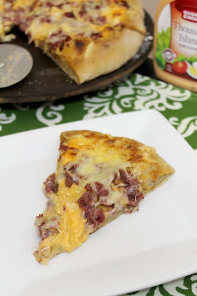 Reuben Pizza with Guinness Crust 1