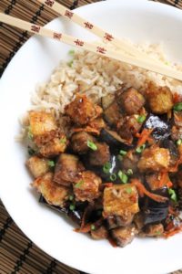 Eggplant Tofu in Garlic Sauce #passover