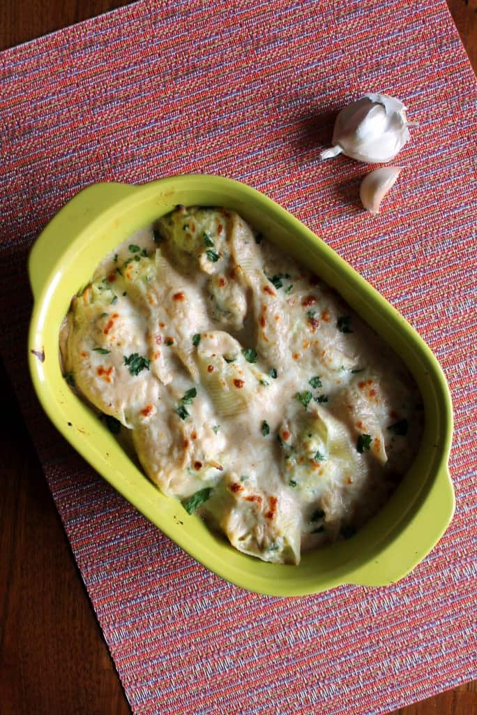 Garlic-Parmesan Chicken Stuffed Shells for Two 1