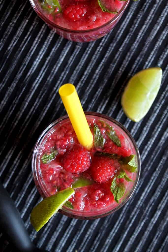 Lemon-Lime Raspberry Mojitos 3
