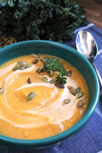 Slow Cooker Butternut Squash Soup Bowl