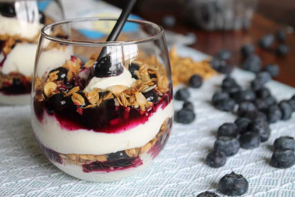 Blueberry-Lime Cheesecake Granola Parfaits 5