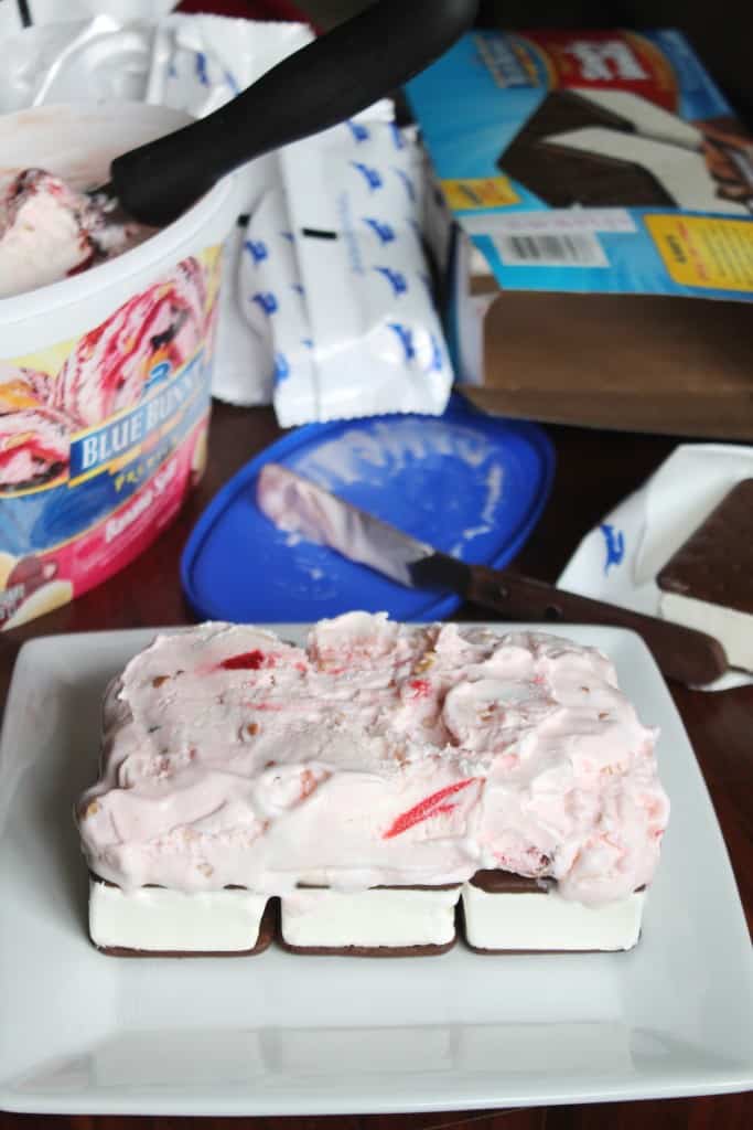 Banana Split Ice Cream Sandwich Cake 3