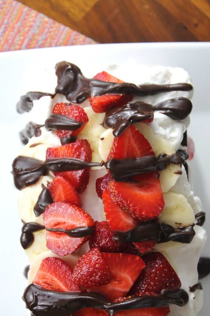 Banana Split Ice Cream Sandwich Cake 8