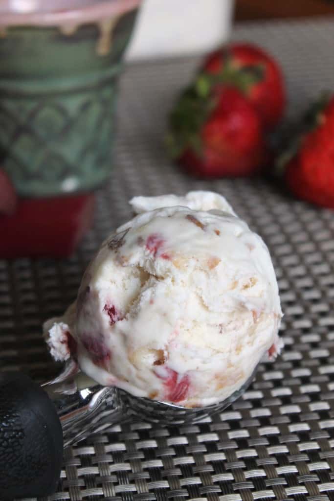 No-Churn Roasted Strawberry-Rhubarb Pie Ice Cream 2