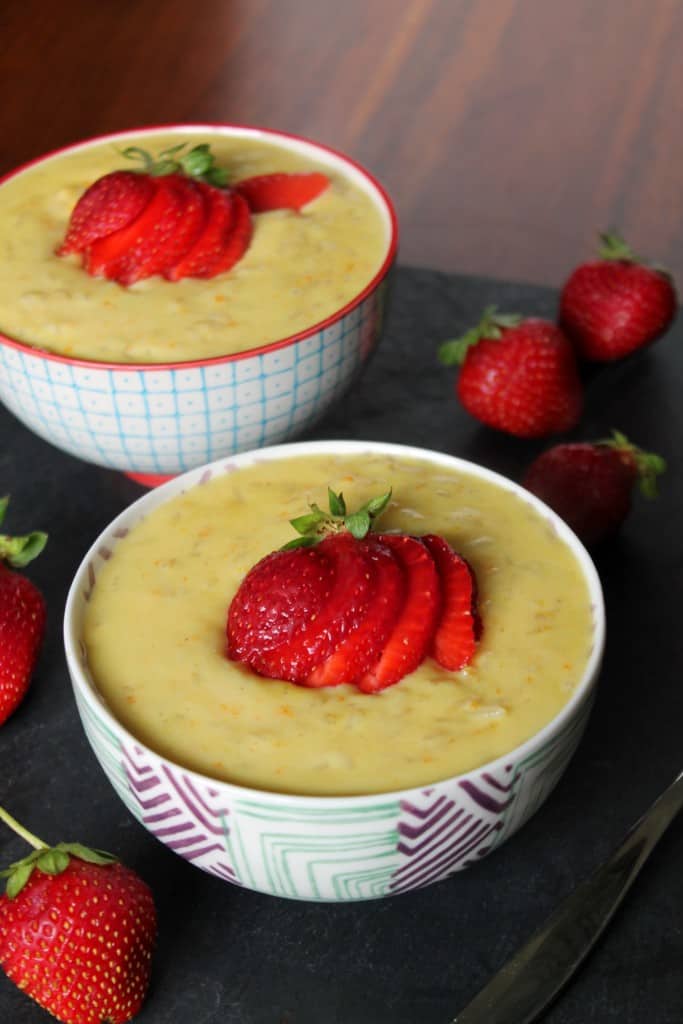 Sweet Orange Risotto with Strawberries 1