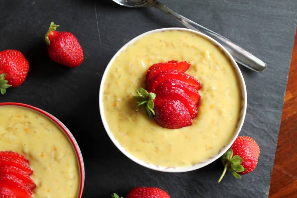 Sweet Orange Risotto with Strawberries 2
