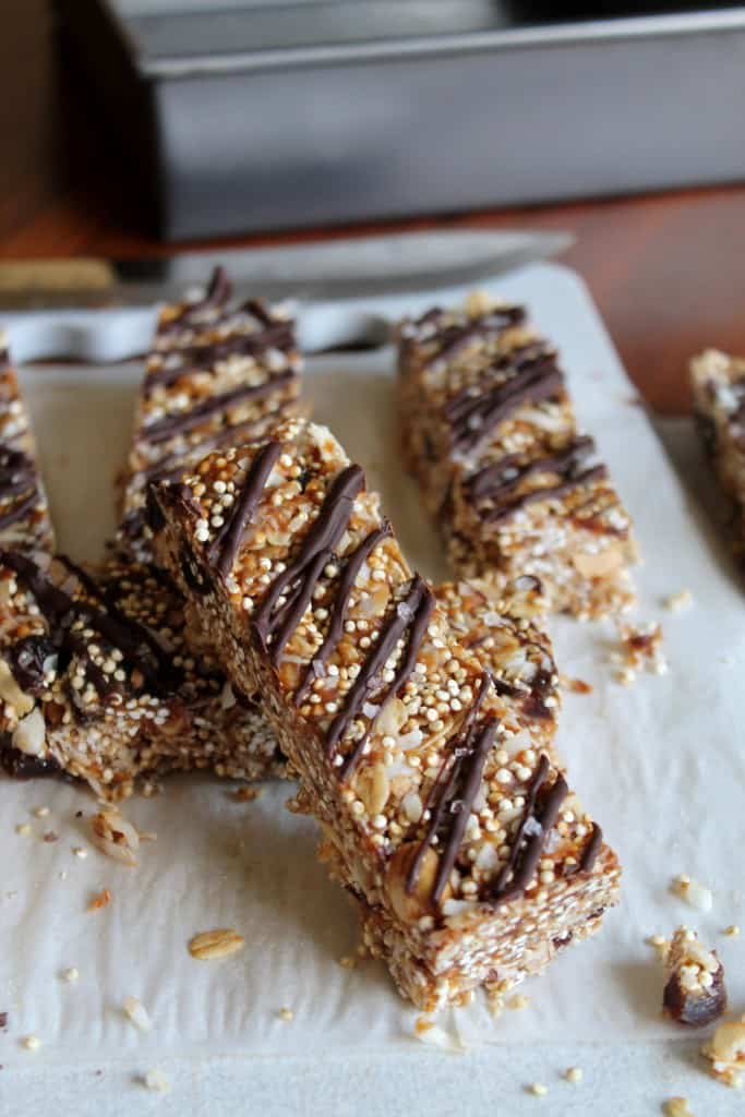 No-Bake Coconut Almond Quinoa Granola Bars 3