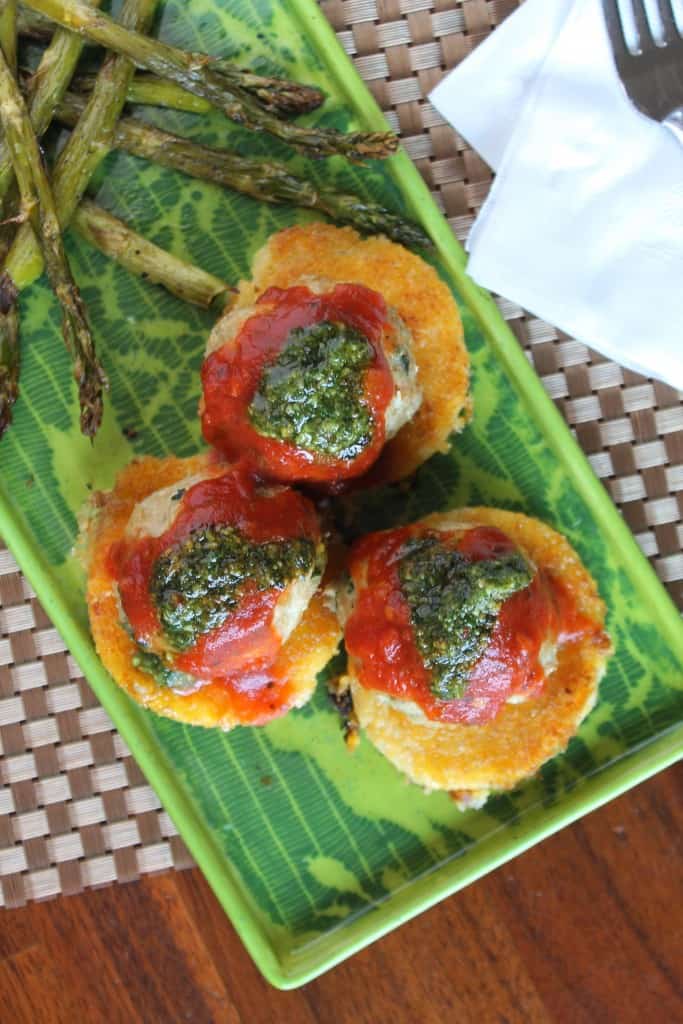 Chicken Parmeatballs & Crispy Polenta 3