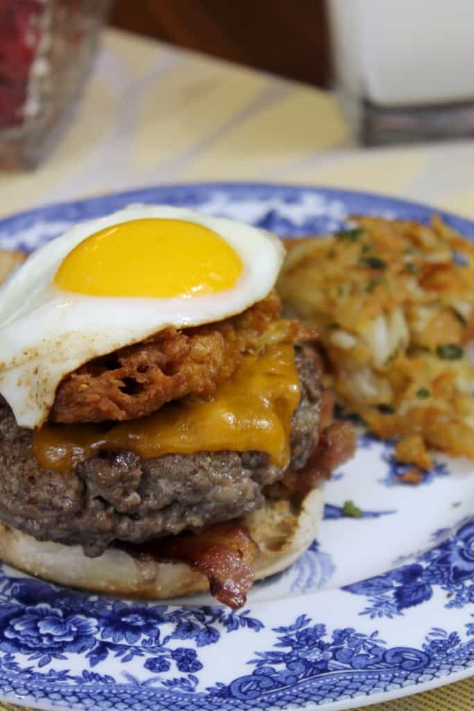 Corn Fritter Breakfast Burgers 2
