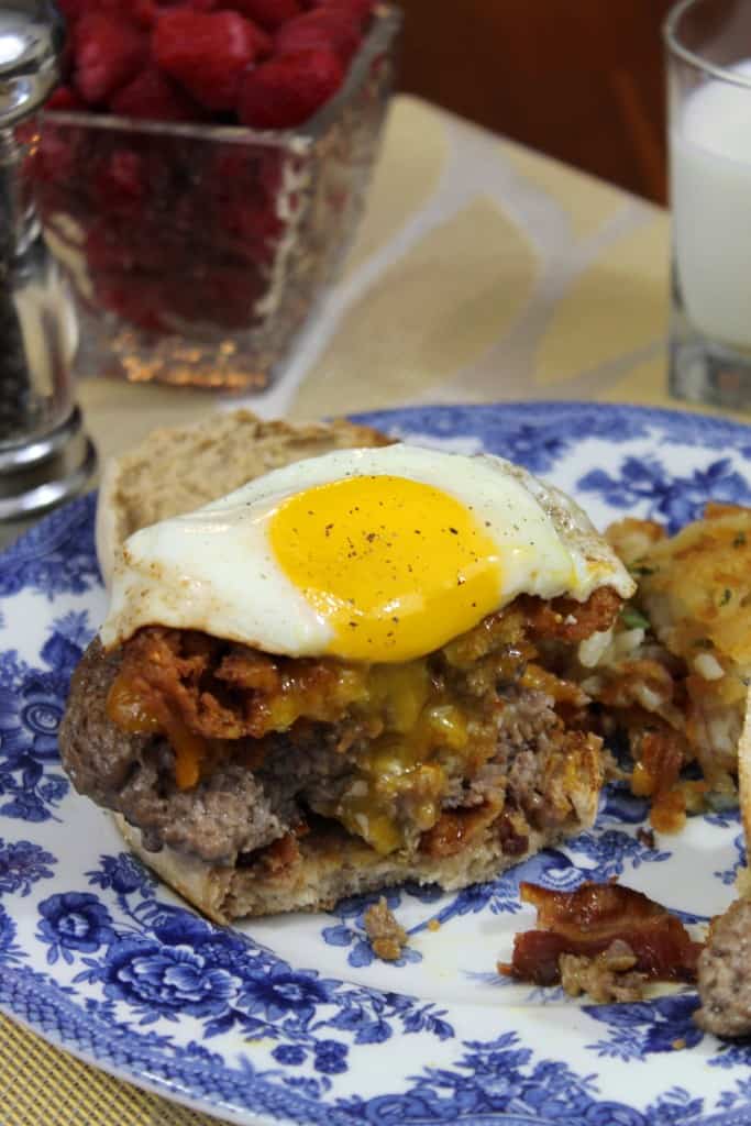 Corn Fritter Breakfast Burgers 3
