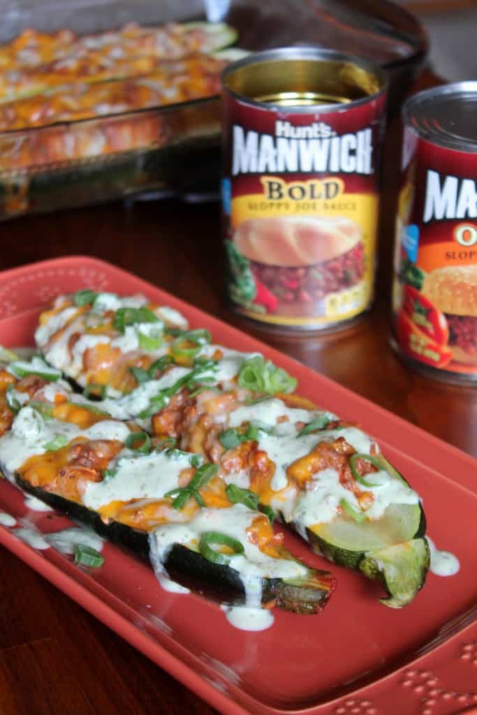 Mexican Manwich Stuffed Zucchini Boats 1