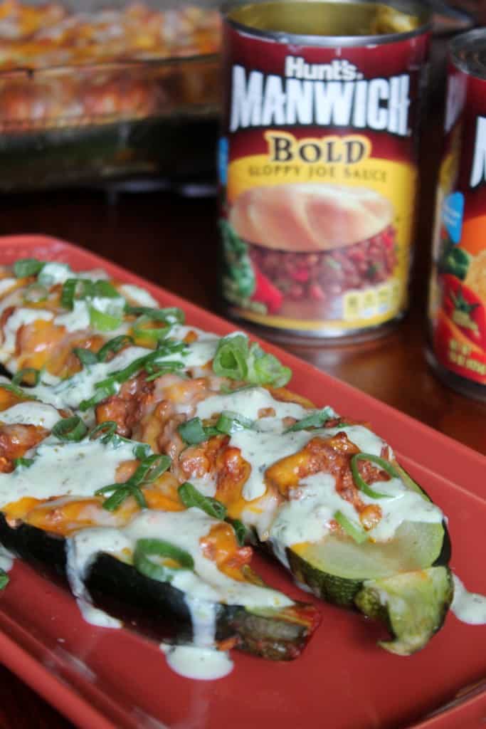 Mexican Manwich Stuffed Zucchini Boats 5