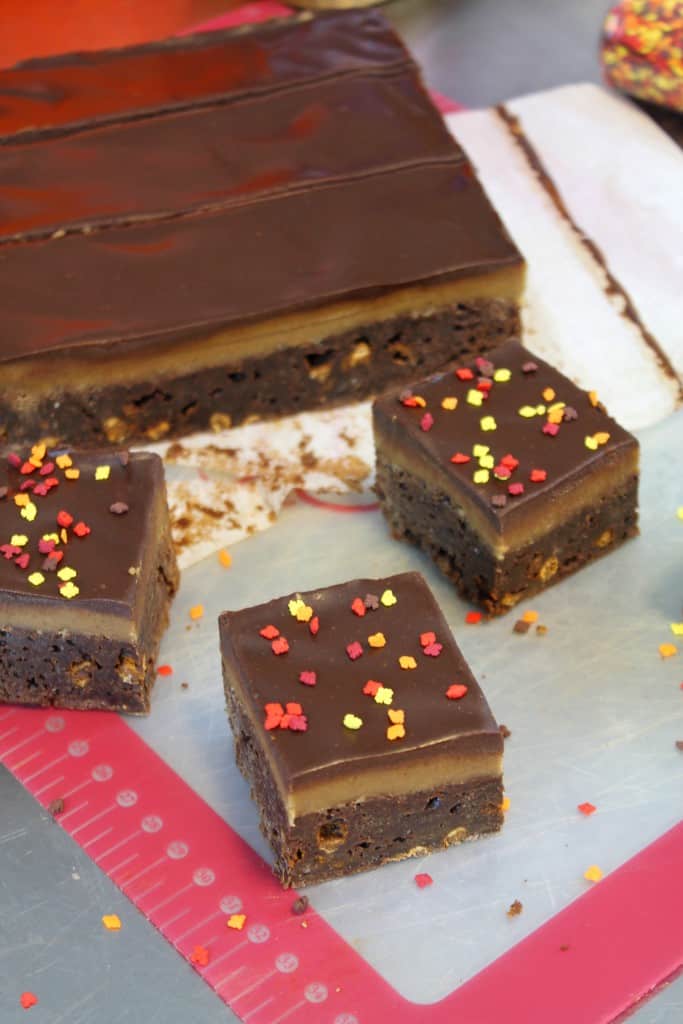 Pumpkin Spice Peanut Butter Cookie Dough Brownies 2