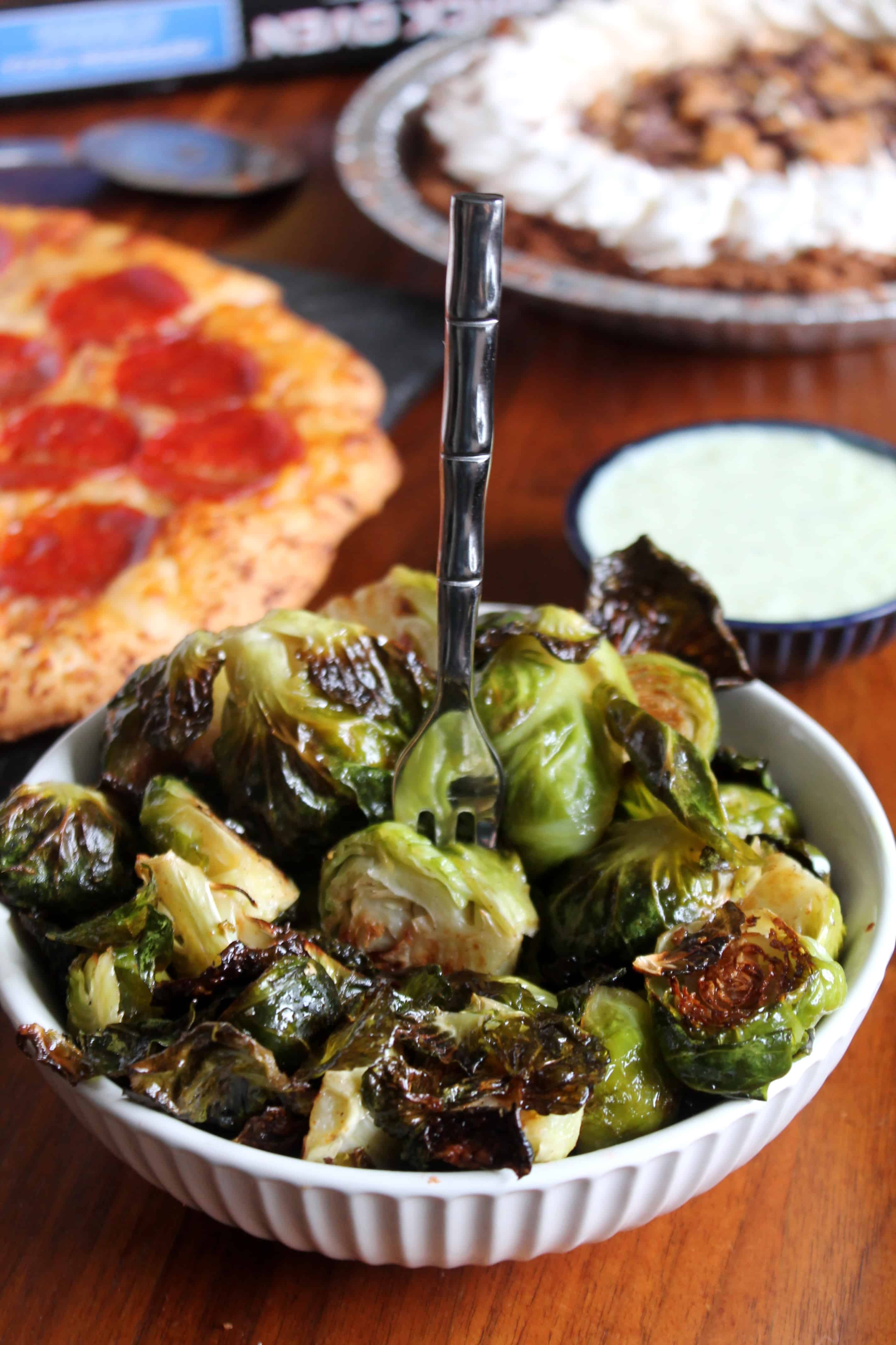 Roasted Brussels Sprouts with Jalapeno Aioli