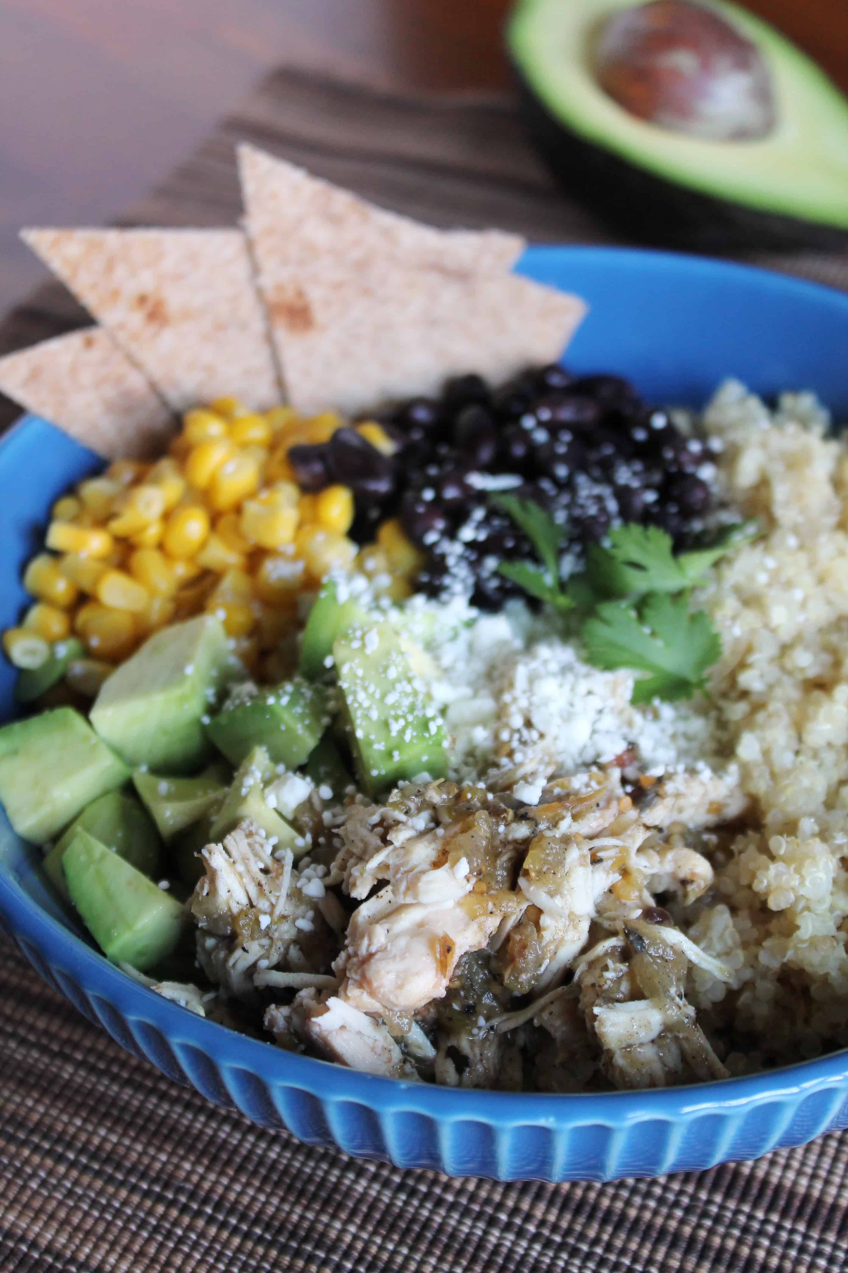 Slow Cooker Salsa Verde Burrito Bowls
