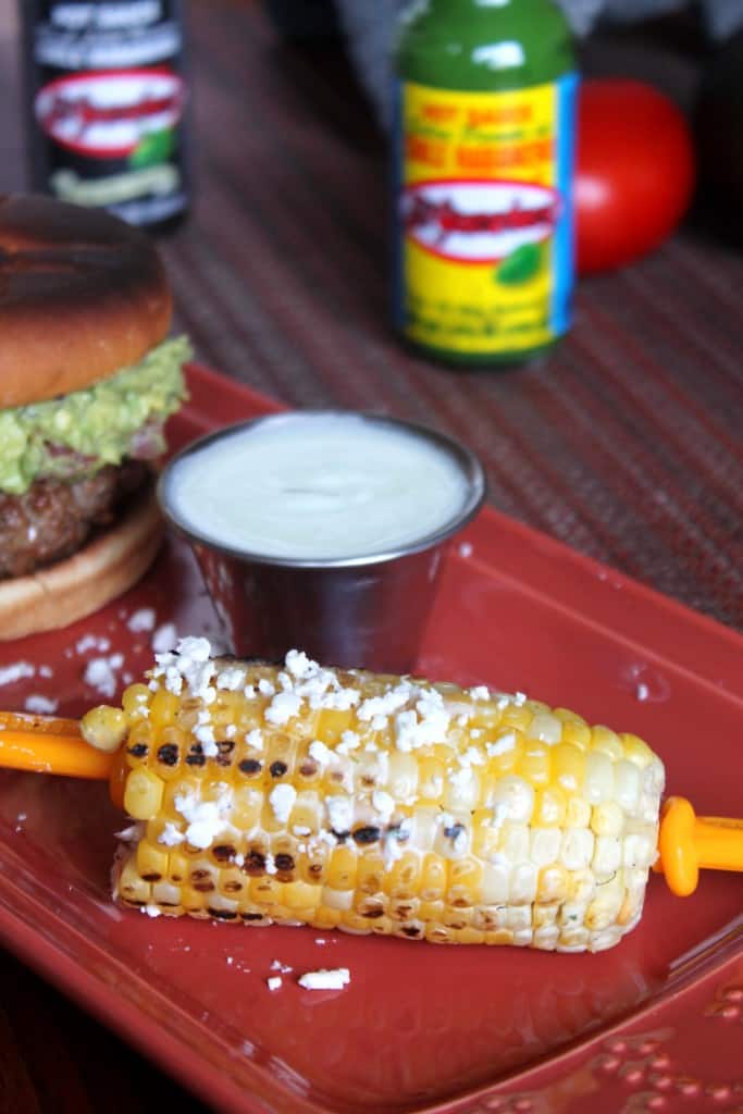 Spicy Taco Burgers with Guacamole and Corn 5