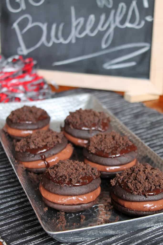 Buckeye Blackout Whoopie Pies 1