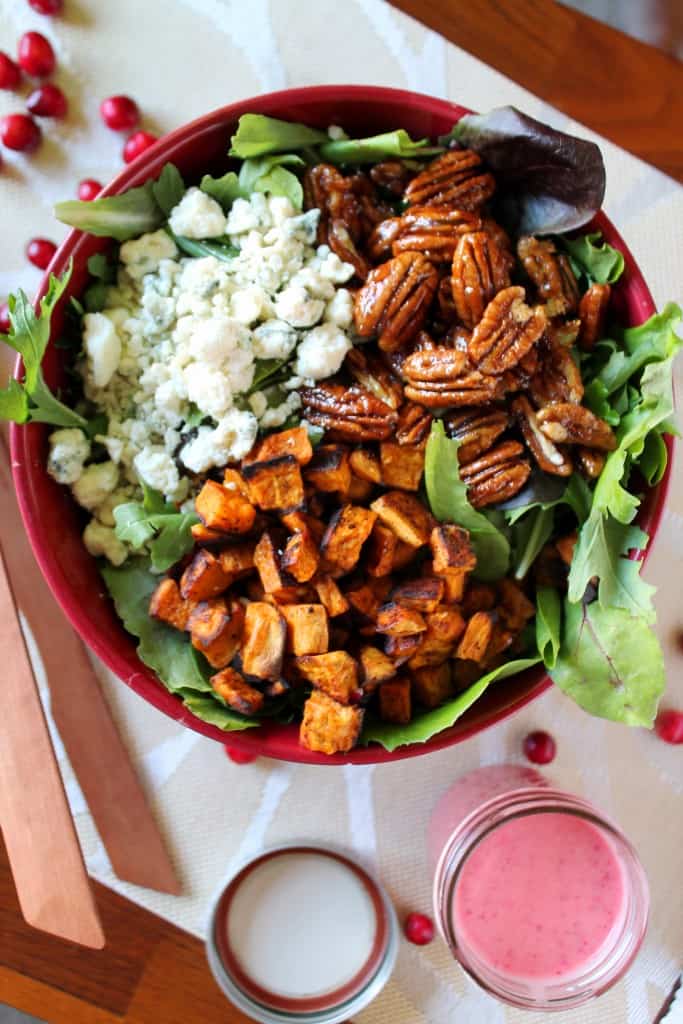 Fall Harvest Salad with Cranberry Vinaigrette 1