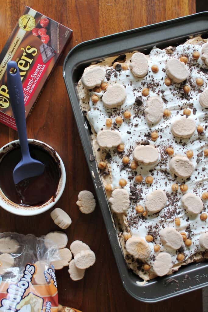 S’mores Dessert Lasagna with Pumpkin.