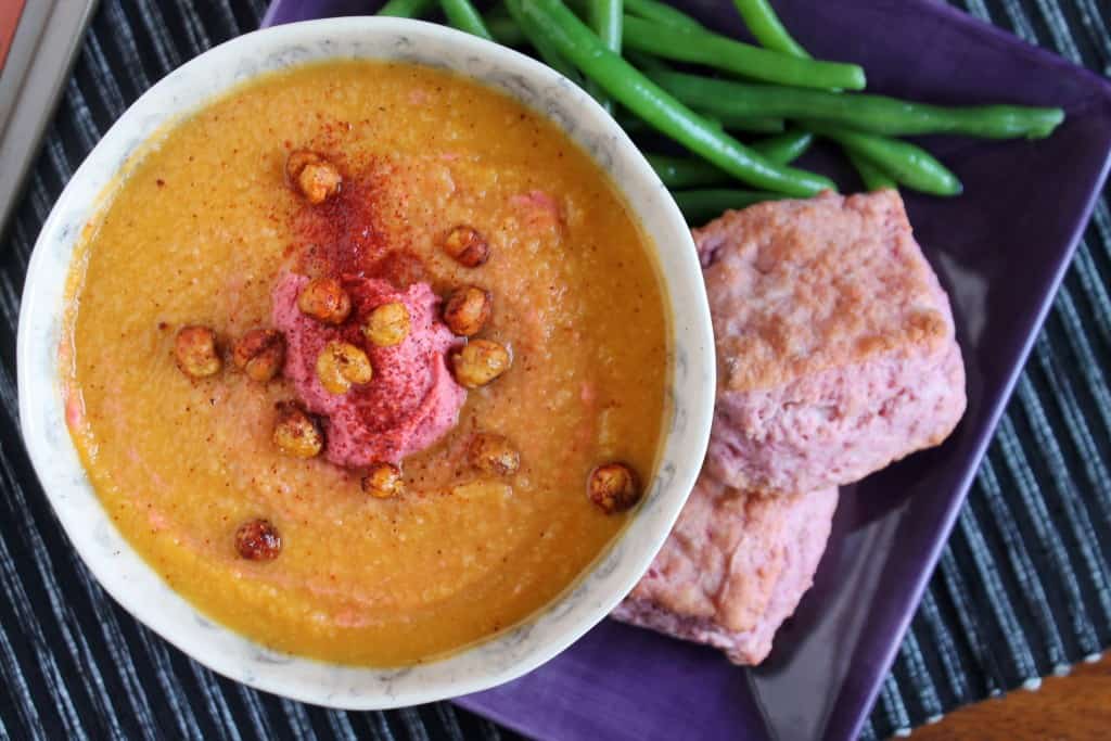 Roasted Cauliflower and Butternut Squash Soup