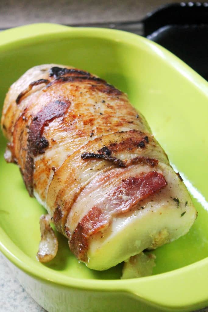 Bacon Wrapped Turkey Breast Stuffed with Pear Hash 2