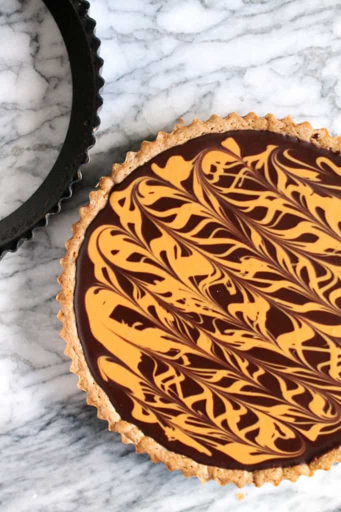 Chocolate Peanut Butter Gingerbread Tart 2