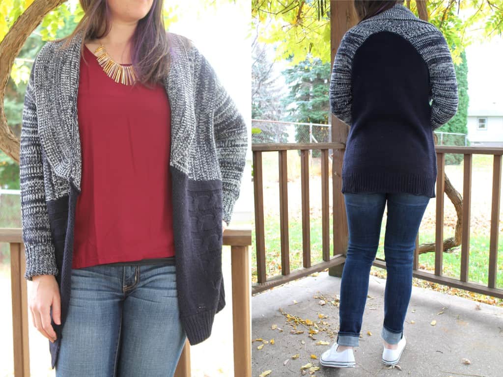 November 2015 Stitch Fix - Skies are Blue Evana Cardigan
