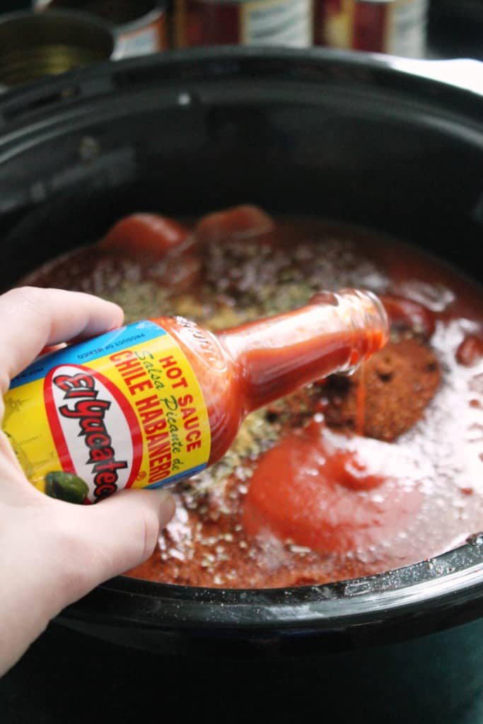 Slow Cooker Spicy Smoked Sausage Chili 3