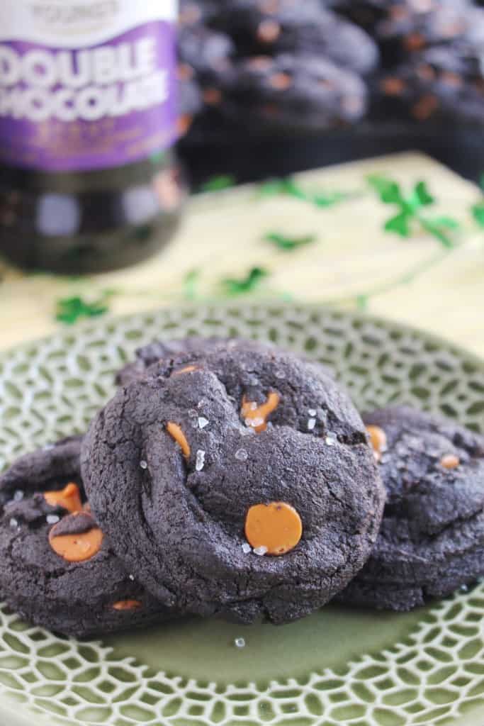 Salted Caramel Double Chocolate Stout Cookies 1