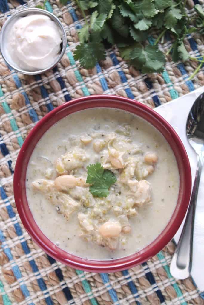 Slow Cooker White Bean Chicken Chili with Hominy 1