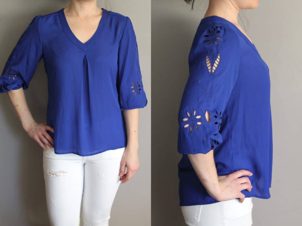 April 2016 Stitch Fix - BRIXON IVY Elmar Embroidered Cutout Blouse