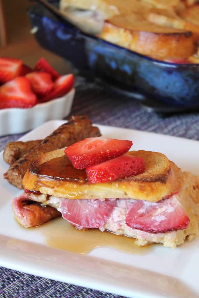 Baked Strawberries and Cream French Toast 1