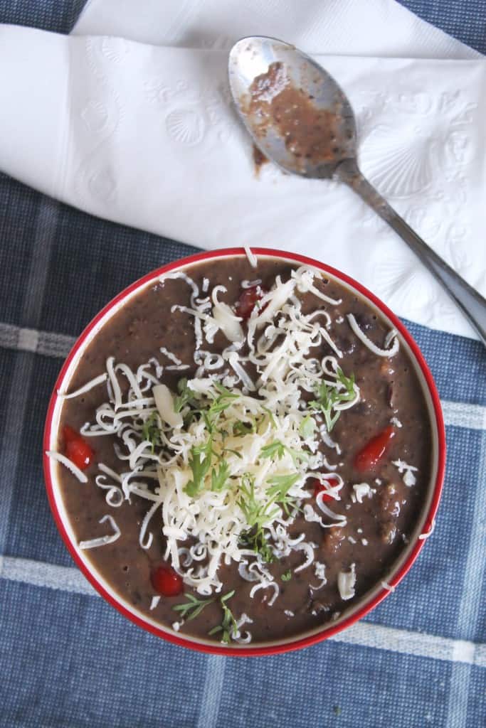 Black Bean & Chorizo Soup with Sweety Drops 3
