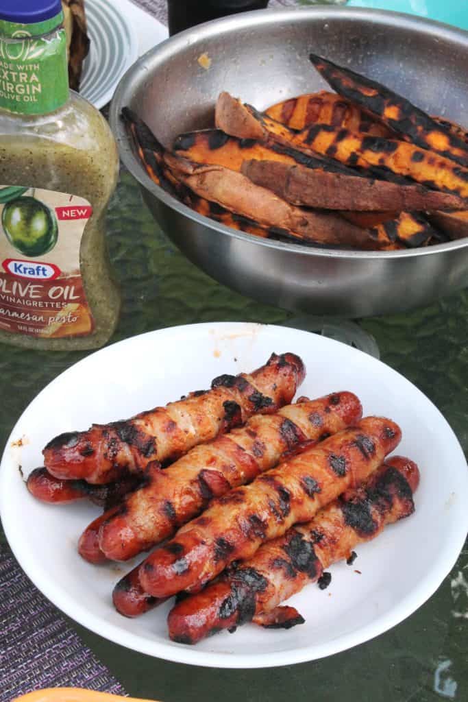 BBQ Bacon-Wrapped Hot Dogs 3