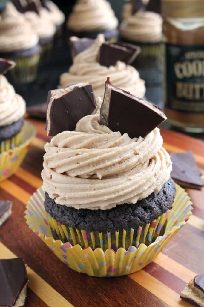 Dark Chocolate Cookie Butter Cupcakes 3