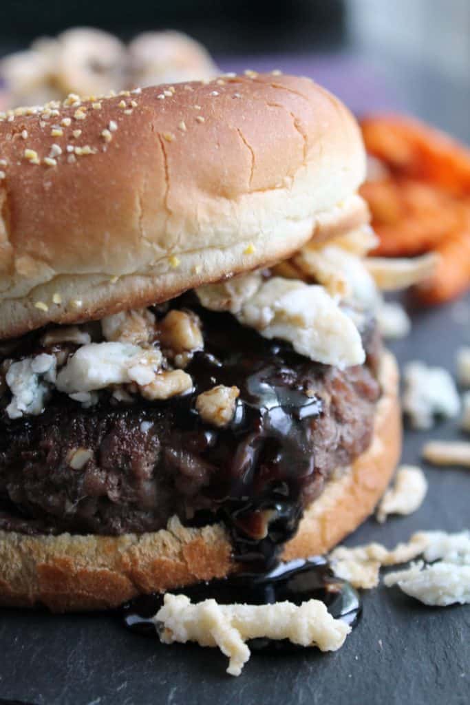 Hard Root Beer Burgers with Blue Cheese and Crispy Onions 3