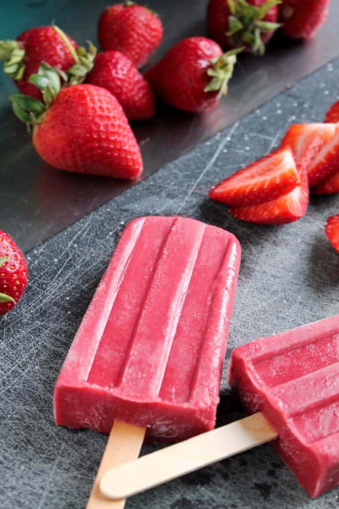 Roasted Strawberry Balsamic Popsicles 2