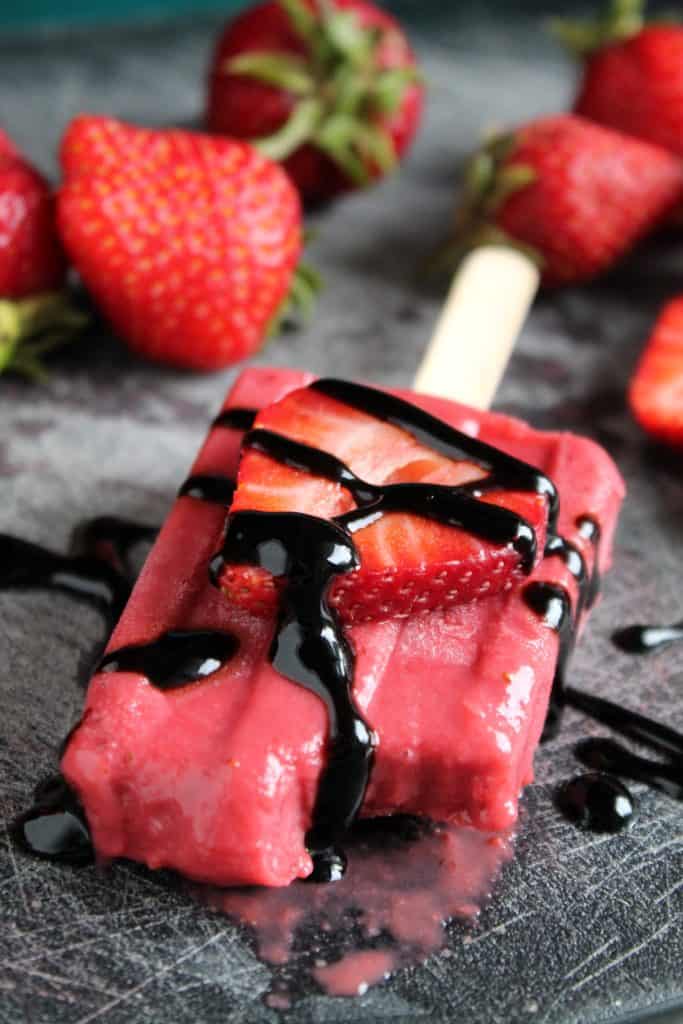 Roasted Strawberry Balsamic Popsicles 3