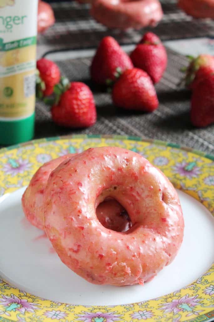 Baked Strawberry-Ginger Glazed Doughnuts 3