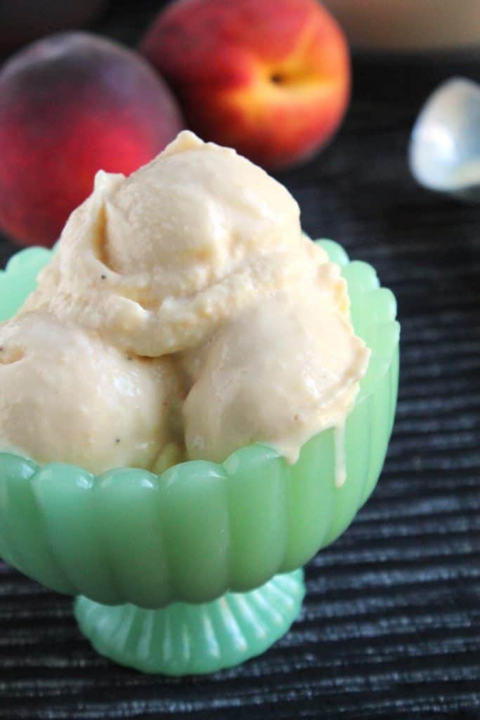 Easy Peach Greek Frozen Yogurt 3