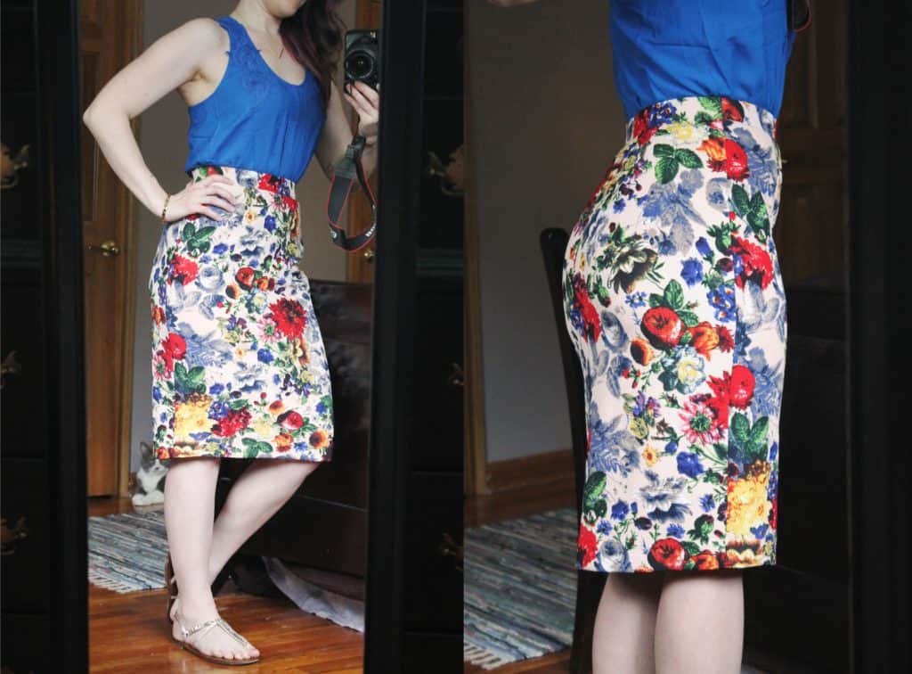 June 2016 Stitch Fix - Pixley Eve Floral Skirt