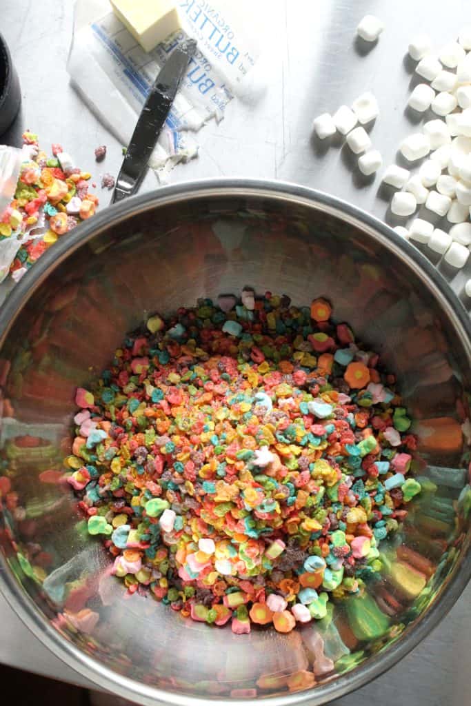 Fruity Pebbles Marshmallow Crispy Treats 1