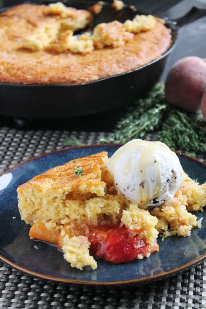 Peach Cobbler with Honey-Thyme Biscuits 4