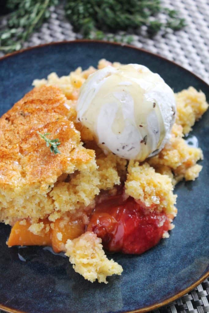 Peach Cobbler with Honey-Thyme Biscuits 5